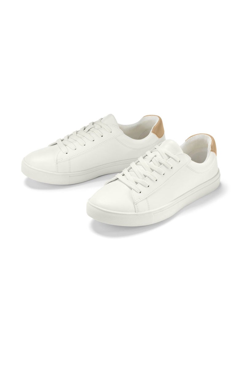 Tchibo Women Lace Up Leather Casual Shoes, White - Image 2